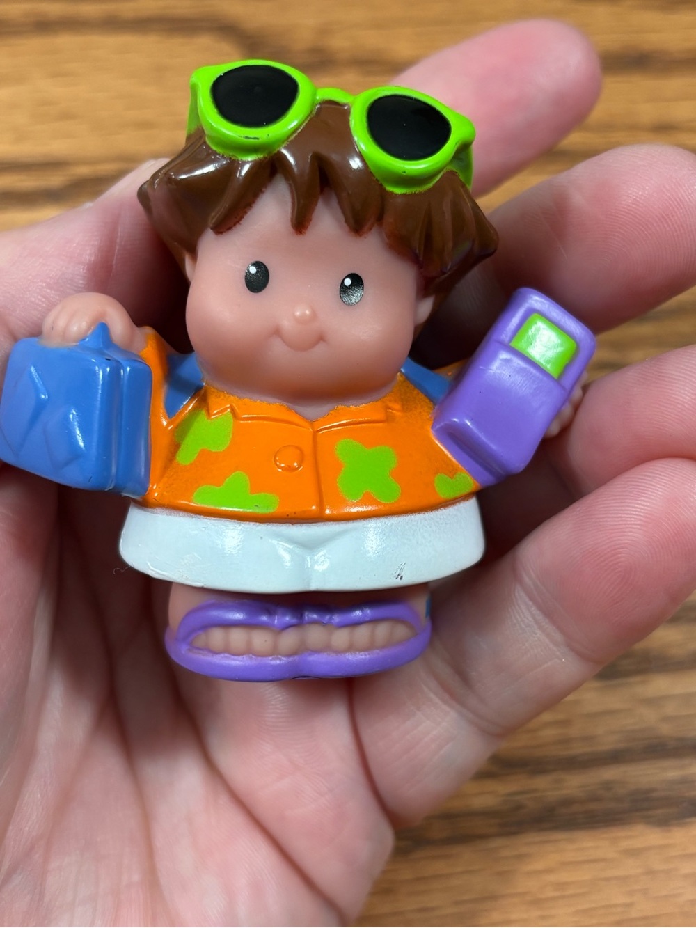 FISHER PRICE Little People Tourist Vacation Boy Figure Toy 2008 Mattel